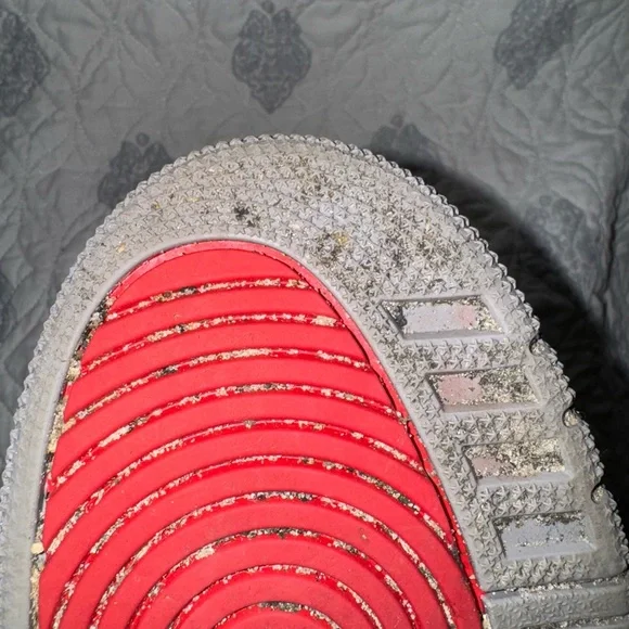 Jordan Red and White Sneakers